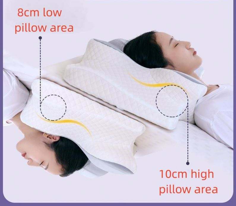 Almohada Cervical ergonómica para dormir, almohadas de soporte ortopédico, almohada de espuma con memoria para el dolor de cuello, contorno inodoro