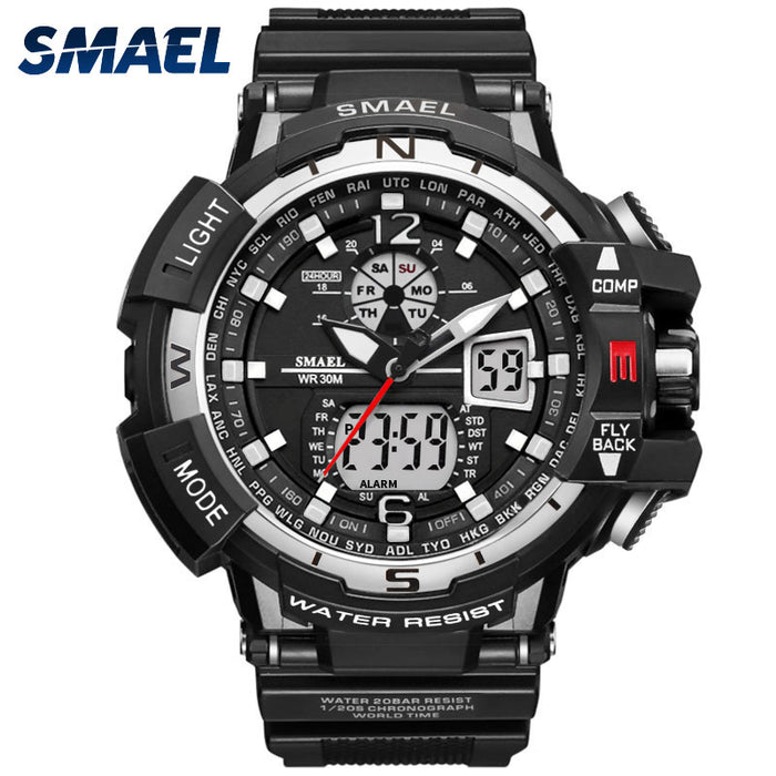 SMAEL 1376C Reloj informal para hombre Reloj impermeable para hombre Reloj de pulsera para hombre Relojes digitales LED Reloj para hombre Reloj LED para hombre Relojes deportivos grandes 