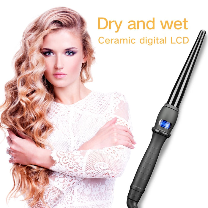 eThings Ceramic Styling Tools professional Hair Curling Iron Hair waver Pear Flower Cone Electric Hair Curler Roller Curling Wand - eZthings USA WE SORT ALL THE CRAZIEST GADGETS, GIZMOS, TOYS & TECHNOLOGY, SO YOU DON'T HAVE TO.