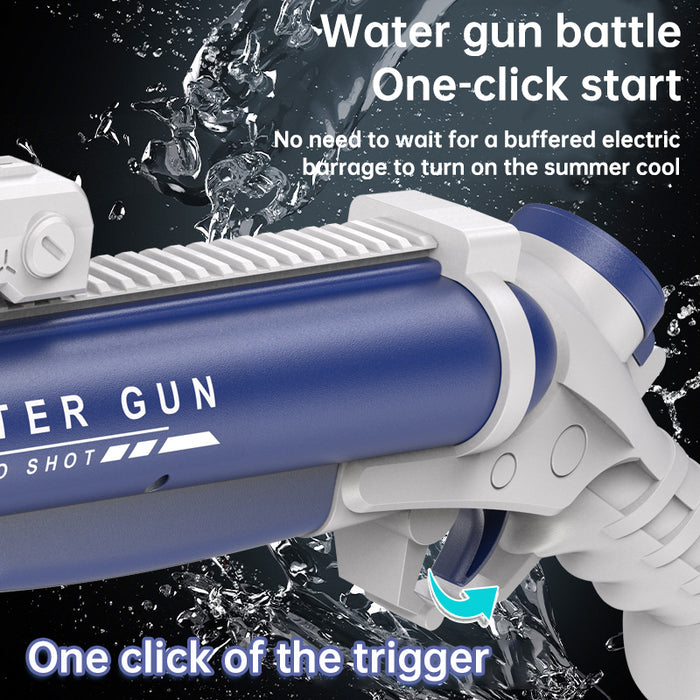 Pistola de agua eléctrica de doble tubo, juego de agua al aire libre y juguete de guerra