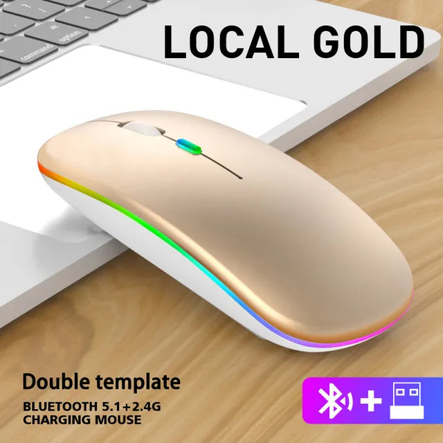 eThings Wireless Mouse For Laptop PC Bluetooth RGB Rechargeable Mouses Wireless Computer Silent Mice LED Backlit Ergonomic Gaming Mouse - eZthings USA WE SORT ALL THE CRAZIEST GADGETS, GIZMOS, TOYS & TECHNOLOGY, SO YOU DON'T HAVE TO.