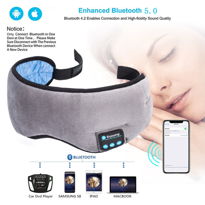 eThings Wireless Stereo Bluetooth Earphone Sleep Mask Phone Headband Sleep Soft Earphones Sleeping Eye Mask Music Headset - eZthings USA WE SORT ALL THE CRAZIEST GADGETS, GIZMOS, TOYS & TECHNOLOGY, SO YOU DON'T HAVE TO.