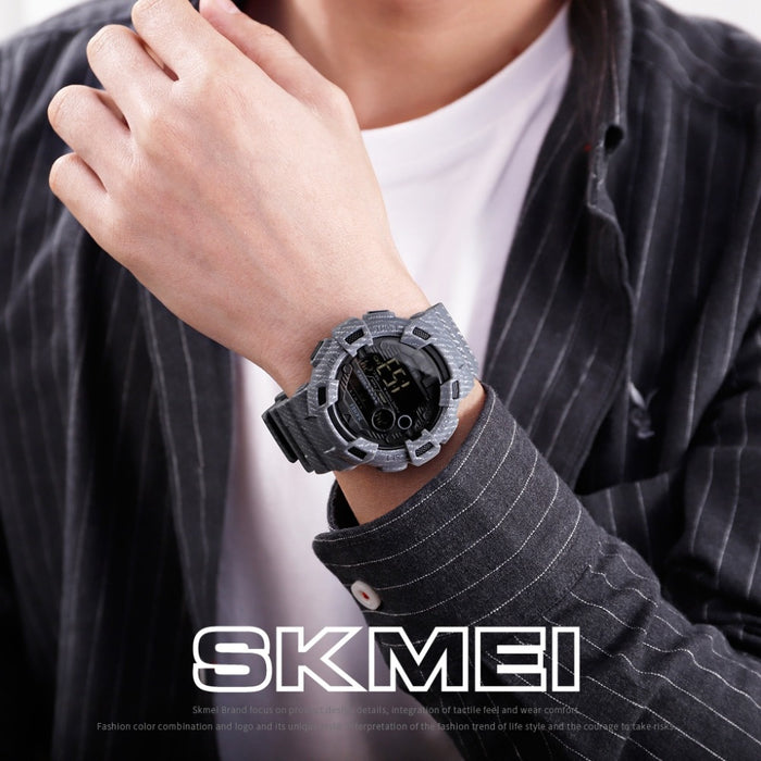 SKMEI 1472 Fashion Sport Watch Men Alarm Clock Cowboy Waterproof Week Display Men Watches Denim Digital Watch relogio masculino