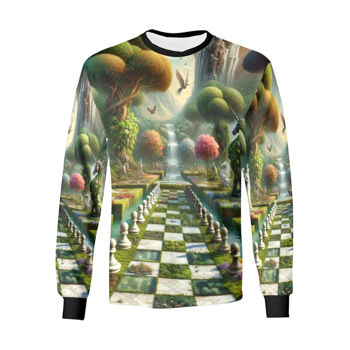 The sophistication of the Garden of Chess Fan Club Men's Long Sleeve T-shirt (ModelT51)