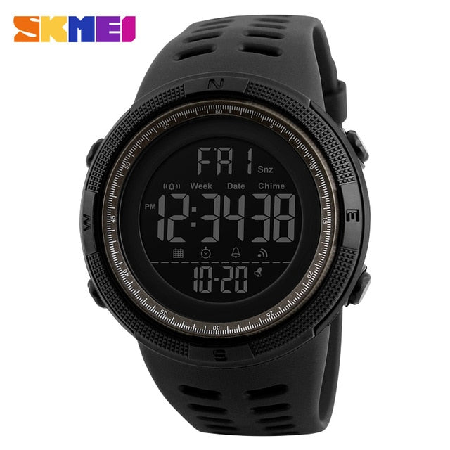 Relojes SKMEI impermeables para hombre, nueva moda, reloj Digital LED informal para deportes al aire libre, relojes de pulsera multifunción para hombres para estudiantes 