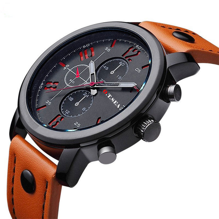 OTSEA Relojes de moda para hombre, reloj deportivo militar informal, reloj de pulsera analógico de cuarzo 