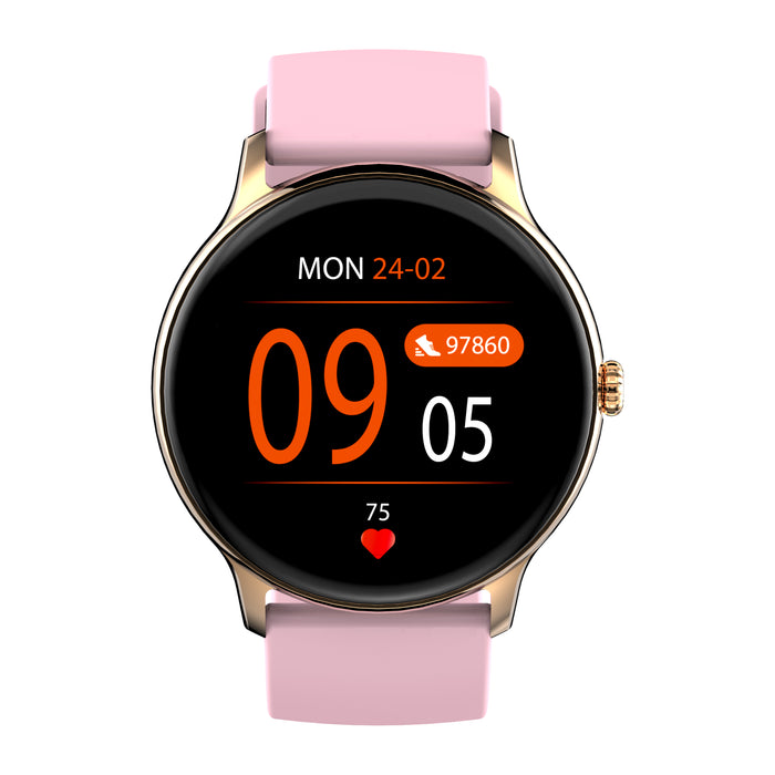 Nuevo Z12 LED HD pantalla redonda pulsera deportiva monitorización de la salud del ritmo cardíaco Bluetooth música teléfono inteligente reloj 