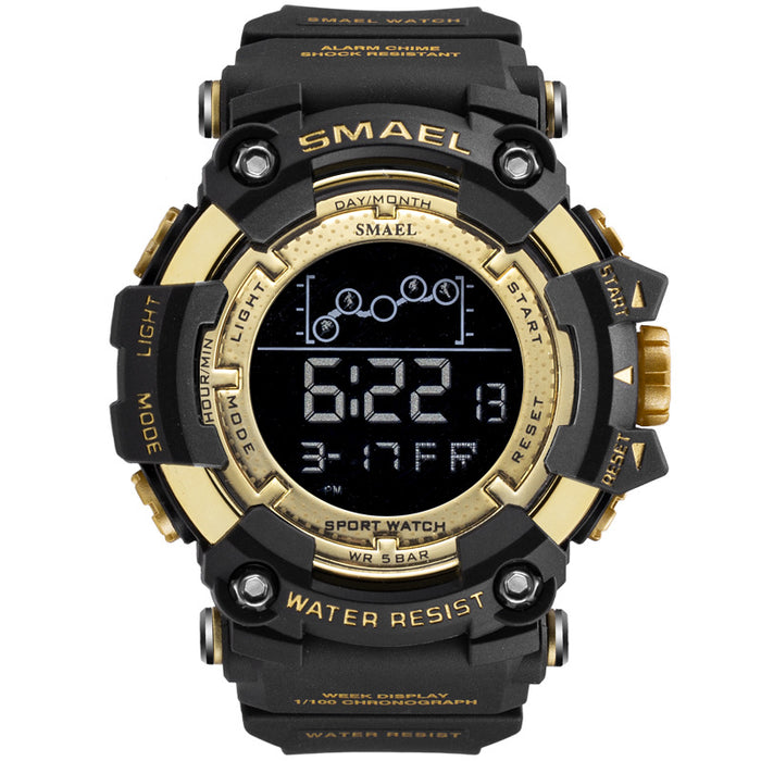 Fashion Waterproof Multifunctional Men's Sports Watch Trend Large Dial Electronic Watch