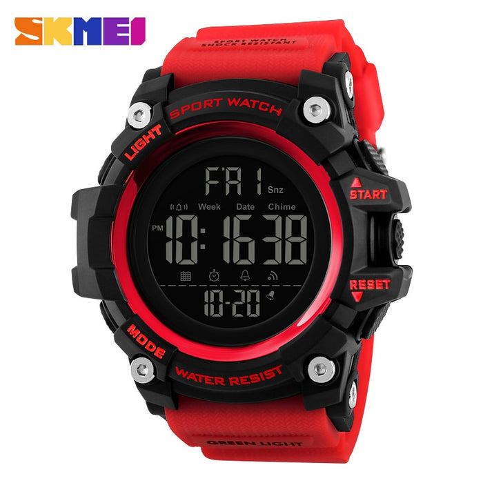 SKMEI 1384 Cronómetro de cuenta regresiva Reloj deportivo Relojes para hombre Reloj de pulsera de lujo para hombre Reloj LED electrónico digital resistente al agua