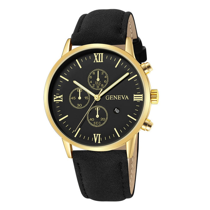 Reloj Masculino, relojes deportivos a la moda para hombre, caja de acero inoxidable, Reloj con correa de cuero, Reloj de pulsera de cuarzo para negocios, Reloj Homb 