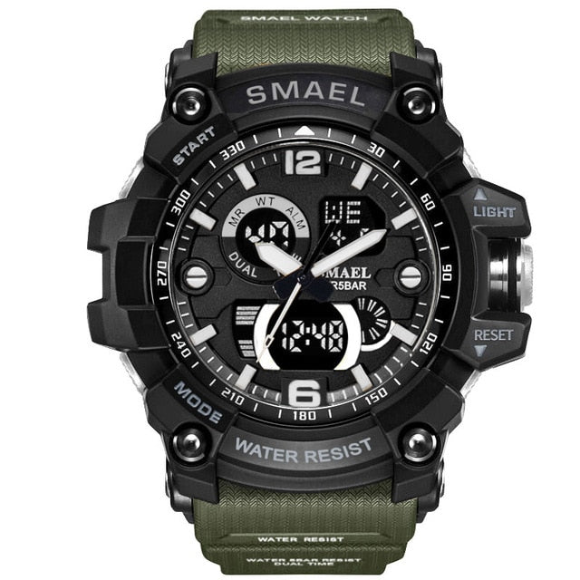 Reloj Digital SMAEL 1617B para hombre, relojes deportivos de cuarzo súper geniales para hombre, reloj de pulsera militar LED de marca de lujo para hombre xfcs