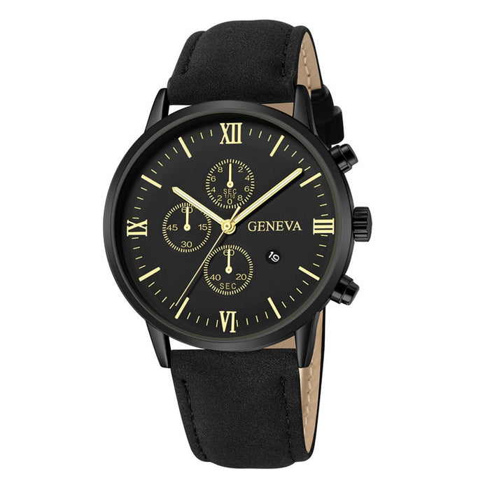 Reloj Masculino, relojes deportivos a la moda para hombre, caja de acero inoxidable, Reloj con correa de cuero, Reloj de pulsera de cuarzo para negocios, Reloj Homb 