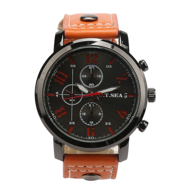 OTSEA Relojes de moda para hombre, reloj deportivo militar informal, reloj de pulsera analógico de cuarzo 