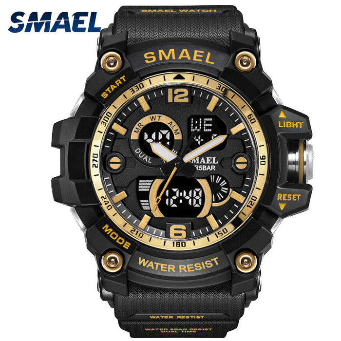 SMAEL 1617C Shock Military Watches Army Men's Wristwatch LED Quartz Watch Digtial Dual Time Men Clock 1617  reloj hombre Sport Watch Army