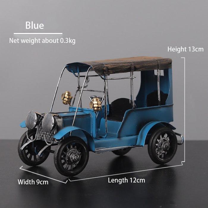 Retro Iron Classic Car Ornaments Creative Home Desktop Car Model Decorative Metal Ornaments Crafts