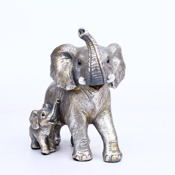 Mother and Child Elephant Resin Crafts, Living Room, Desk, Office, Home Decoration and Decorative Decoration, Creative Gifts