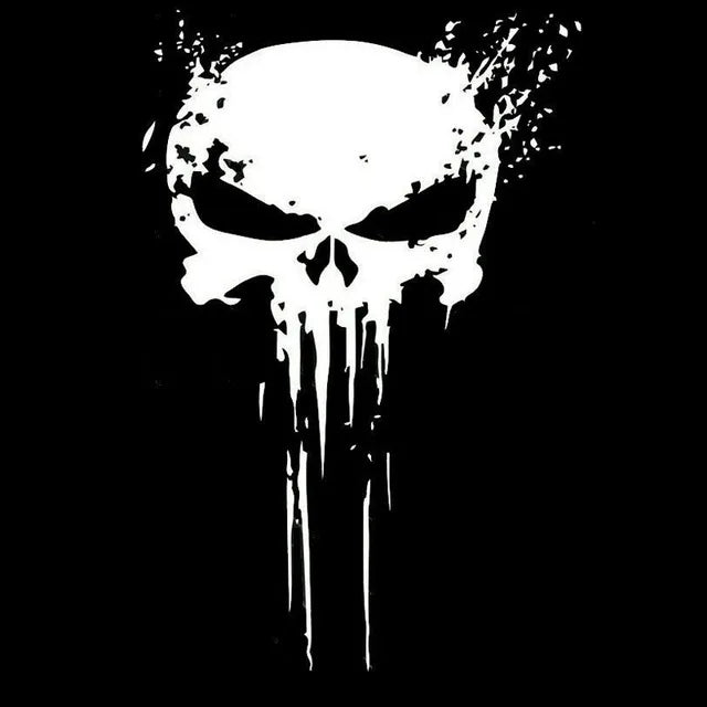 10CMX15CM PUNISHER Skull BLOOD Vinyl Car Decals Stickers Motorcycles Decoration Black/Silver C1-3140