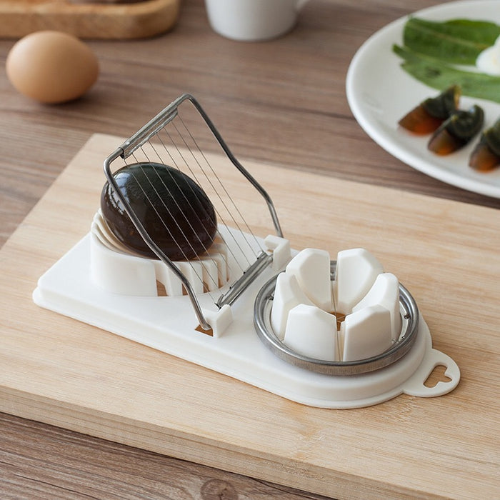 Cortador de huevos creativo, rebanador de huevos elegante, utensilios de cocina prácticos 