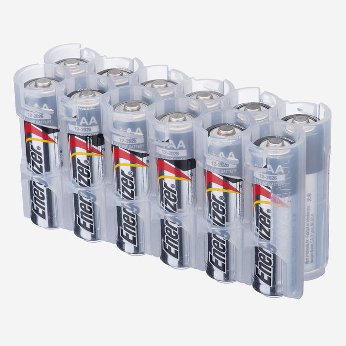 12 AA Pack Battery Caddy (Clear)