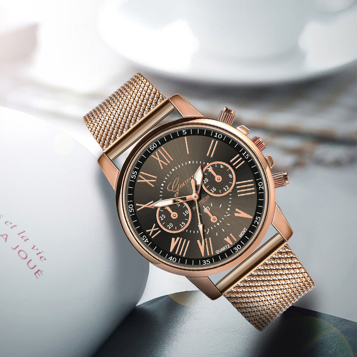 Relojes de mujer de lujo elegantes de cuarzo deportivos militares de acero inoxidable con esfera de cuero reloj de pulsera montre femme marca de lujo 2019 