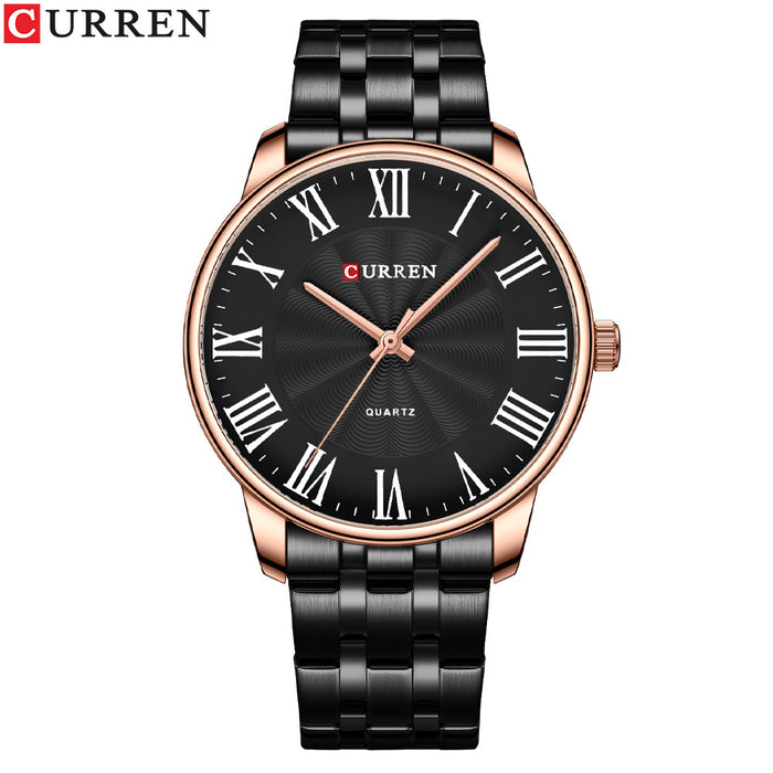 Reloj para Hombre Reloj de Moda para Hombre Reloj de Cuarzo de Negocios Reloj con Correa de Acero 