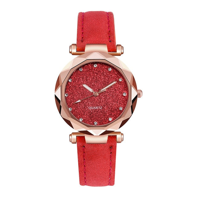 Reloj de cuarzo de oro rosa con diamantes de imitación coreanos a la moda para mujer, reloj con correa para mujer, relojes de moda para mujer, relojes para mujer # A 