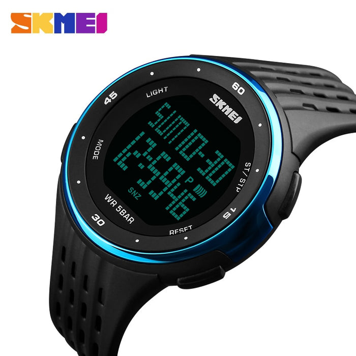 Reloj Digital SKMEI 1219 para hombre, pantalla LED, relojes de pulsera impermeables para hombre, cronógrafo, calendario, alarma, relojes deportivos, reloj Masculino 