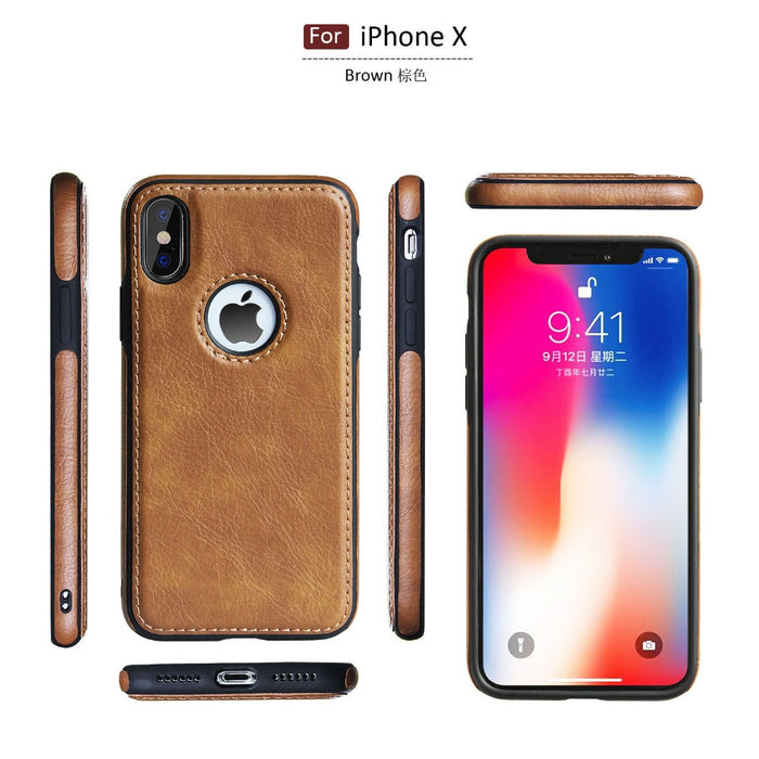 Funda de cuero PU delgada de lujo para iPhone XS Max XR Fundas de teléfono ultrafinas para iphone X 8 7 Plus 6 6s funda Coque Fundas Capa