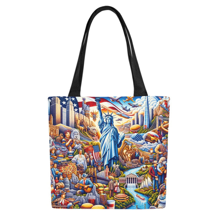 All American Freedom NYC Liberty Dream USA Canvas Tote Bag (Model1657) (Set of 2)