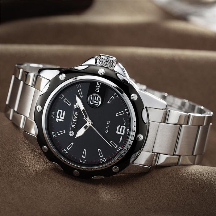 Reloj de pulsera BIDEN para hombre, relojes de cuarzo de negocios 0012