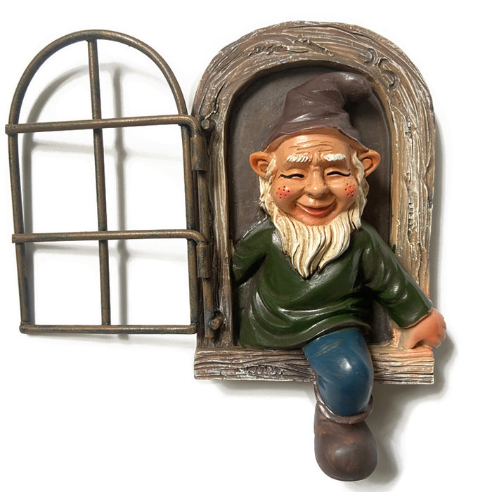 Adornos de jardín, artesanías de resina enana, estatuas de gnomos, regalos de Navidad para ancianos, adornos de resina