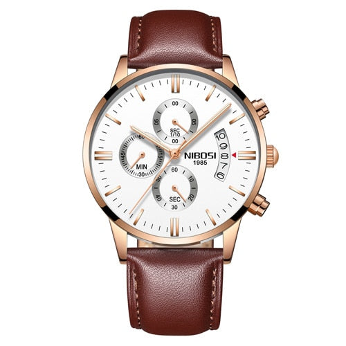 Relojes NIBOSI Relogio Masculino para hombre, relojes de lujo de marca famosa, reloj de vestir informal a la moda para hombre, relojes de pulsera militares de cuarzo Saat 