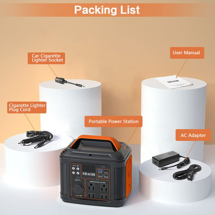 296Wh Portable Solar Power Station