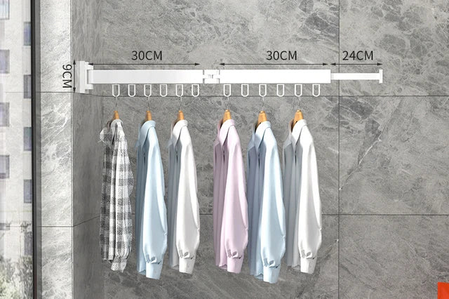 Retractable Cloth Drying Rack Folding Clothes Hanger Wall Mount Indoor Amp Outdoor Space Saving Home Laundry Clothesline