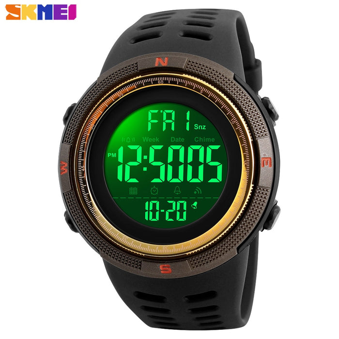 Relojes SKMEI impermeables para hombre, nueva moda, reloj Digital LED informal para deportes al aire libre, relojes de pulsera multifunción para hombres para estudiantes 