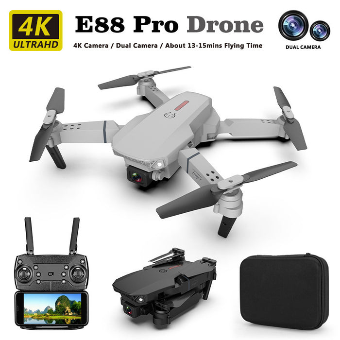 eThings E88 Drone HD Camera Quadcopter Long Range Air Pressure Fixed Height Children's Remote Control Aircraft Drone - eZthings USA WE SORT ALL THE CRAZIEST GADGETS, GIZMOS, TOYS & TECHNOLOGY, SO YOU DON'T HAVE TO.