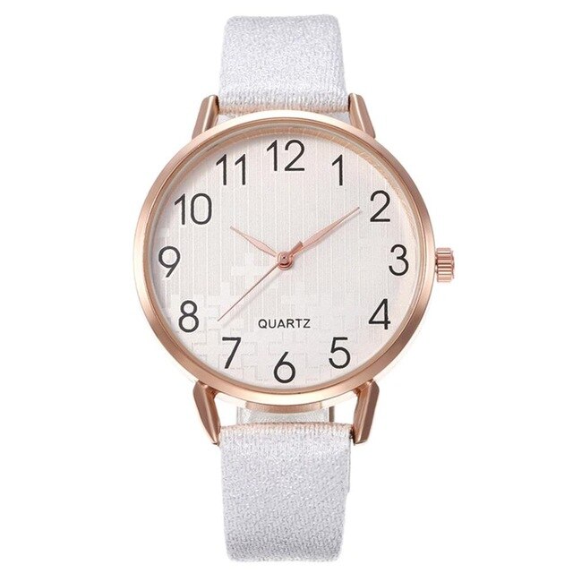 Relojes de mujer con esfera de números simples, reloj de cuarzo con correa de cuero para mujer, nuevo reloj de pulsera femenino a la moda, reloj de pulsera para mujer Zegarek Damski A30