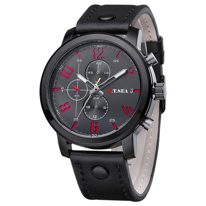 OTSEA Relojes de moda para hombre, reloj deportivo militar informal, reloj de pulsera analógico de cuarzo 