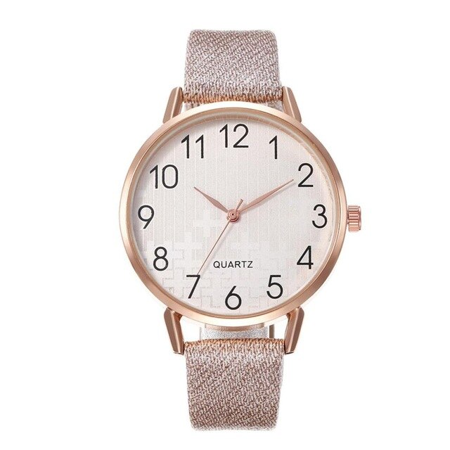 Relojes de mujer con esfera de números simples, reloj de cuarzo con correa de cuero para mujer, nuevo reloj de pulsera femenino a la moda, reloj de pulsera para mujer Zegarek Damski A30