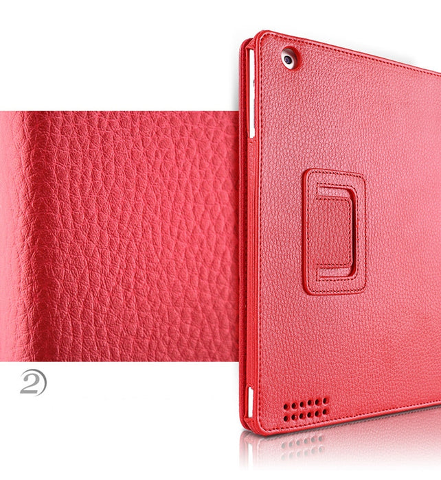 Para Apple ipad 2 3 4 funda Auto Flip Litchi PU Funda de cuero para nuevo ipad 2 ipad 4 soporte inteligente funda tipo libro