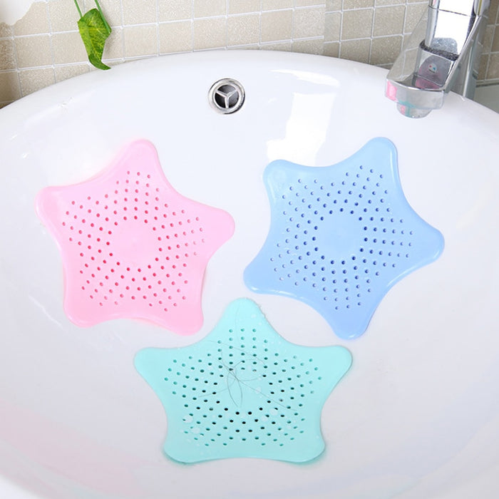 Kitchen Gadgets Accessories Star Outfall Drain Cover Basin Sink Strainer Filter Shower Hair Catcher Stopper Plug