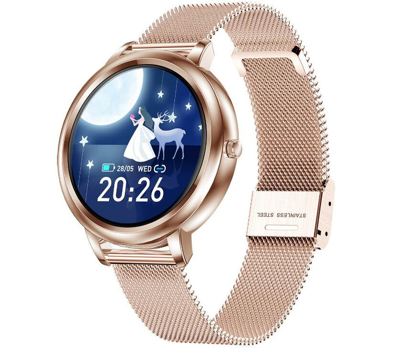 eThings New MK20 Smart Watch Full Touch Screen 39mm Diameter Women Smartwatch For Women And Girls Compatible With Android And Ios