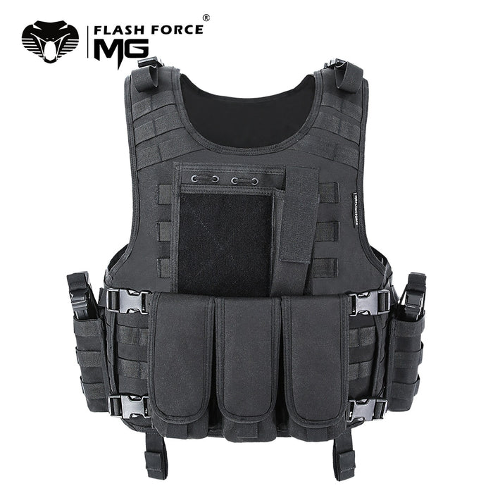 MGFLASHFORCE Molle Airsoft chaleco táctico placa portador Swat pesca caza Paintball chaleco ejército militar armadura policía chaleco 