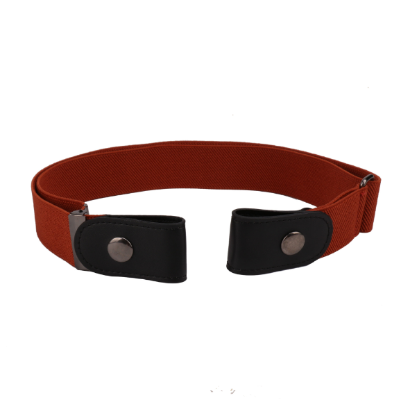 Buckle-free Stretch Belt Invisible Casual Elastic Waist Leather Belt