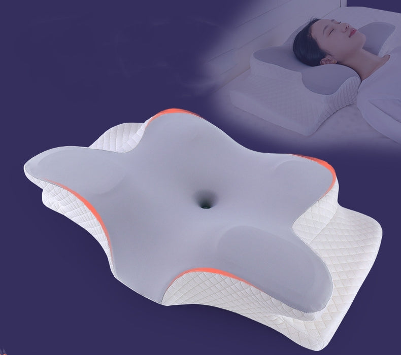 Almohada Cervical ergonómica para dormir, almohadas de soporte ortopédico, almohada de espuma con memoria para el dolor de cuello, contorno inodoro