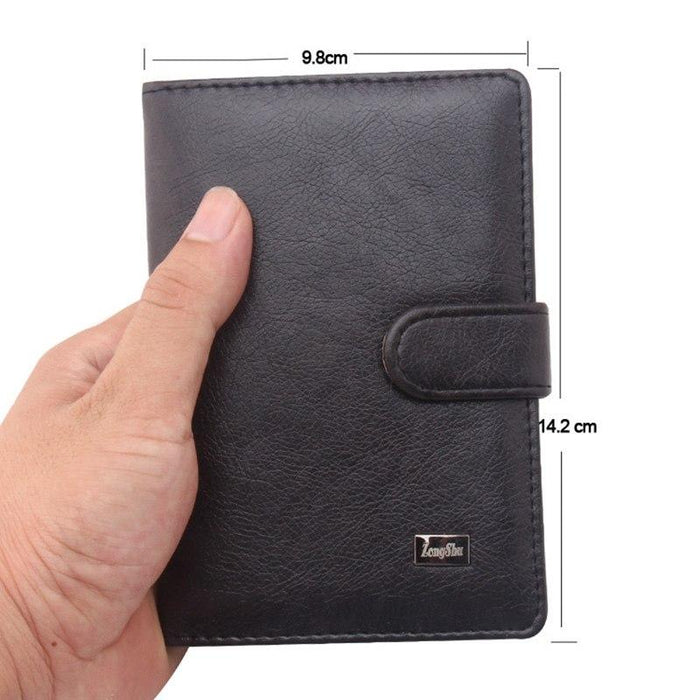 Funda de cuero PU para pasaporte para hombre, Cartera de viaje, funda para tarjetero, cartera para documentos con licencia de conducir rusa, BIH009 PM20