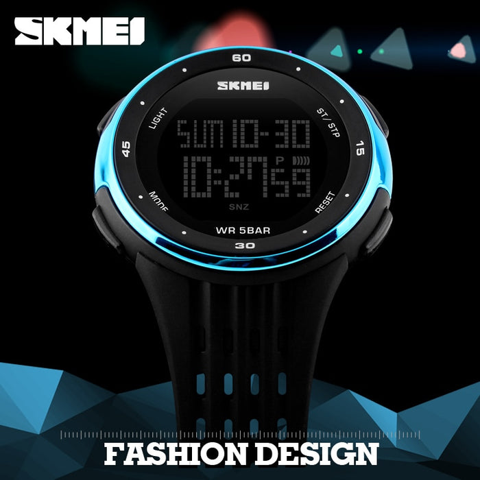 SKMEI 1219 Men Digital Watch LED Display Waterproof Male Wristwatches Chronograph Calendar Alarm Sport Watches Relogio Masculino