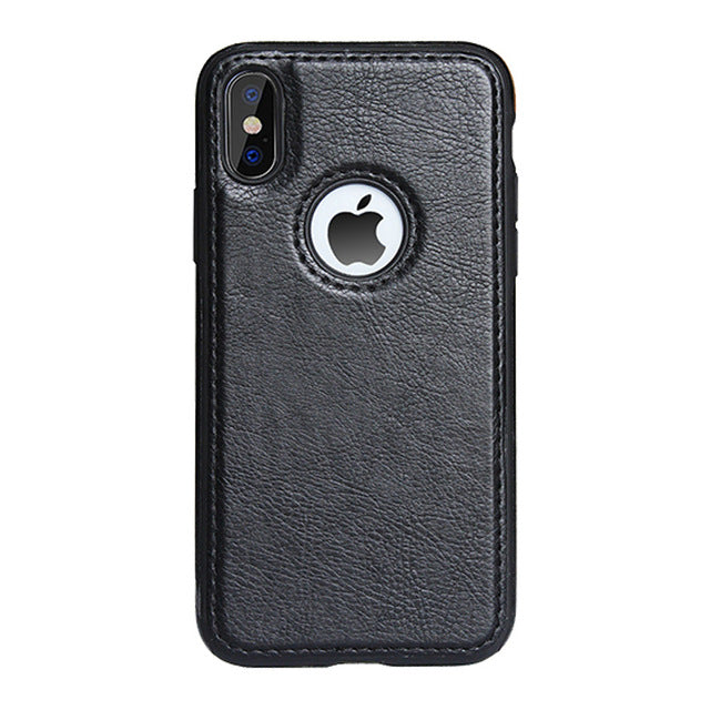 Funda de cuero PU delgada de lujo para iPhone XS Max XR Fundas de teléfono ultrafinas para iphone X 8 7 Plus 6 6s funda Coque Fundas Capa