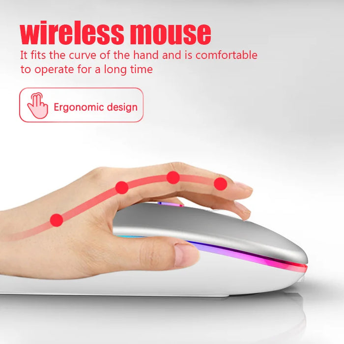 eThings Wireless Mouse For Laptop PC Bluetooth RGB Rechargeable Mouses Wireless Computer Silent Mice LED Backlit Ergonomic Gaming Mouse - eZthings USA WE SORT ALL THE CRAZIEST GADGETS, GIZMOS, TOYS & TECHNOLOGY, SO YOU DON'T HAVE TO.