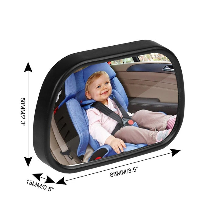 2 in 1 Mini Safety Car Back Seat Baby View Mirror Adjustable Baby Rear Convex Mirror Car Baby Kids Monitor